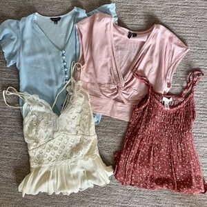 Lush Pink Twist-Front V-Neck Camisole
